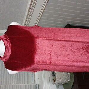 LOFT Rich Burgundy Velveteen Mock Top